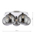 Foley 5 Light Flush Polished Chrome With Smoked Dimpled Glass-2
