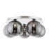 Foley 5 Light Flush Polished Chrome With Smoked Glass-1