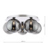 Foley 5 Light Flush Polished Chrome With Smoked Glass-2