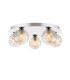 Foley 5 Light Flush Polished Chrome With Closed Organic Amber Glass-1