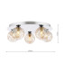 Foley 5 Light Flush Polished Chrome With Closed Organic Amber Glass-6