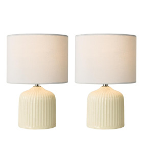 Gigi Twin Pack Table Lamp Cream With Shade-1