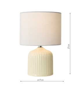 Gigi Twin Pack Table Lamp Cream With Shade-2