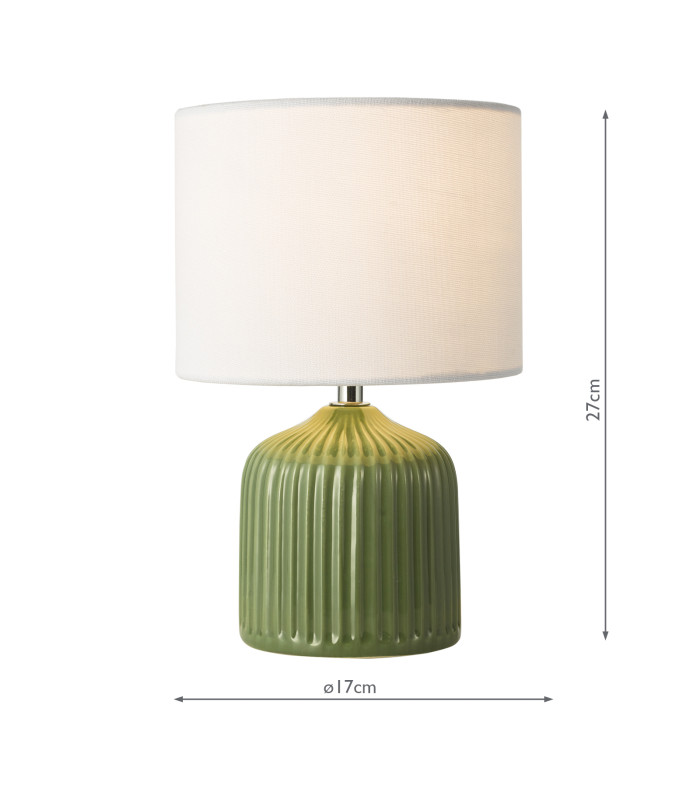 Gigi Twin Pack Table Lamp Green With Shade-4