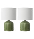Gigi Twin Pack Table Lamp Green With Shade-5