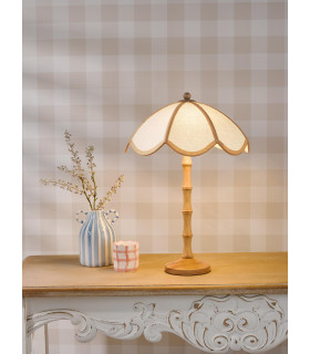 Giuliana Table Lamp Wood with Rattan Shade-2