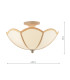 Giuliana 3 Light Semi-Flush Rattan and Satin Taupe-5