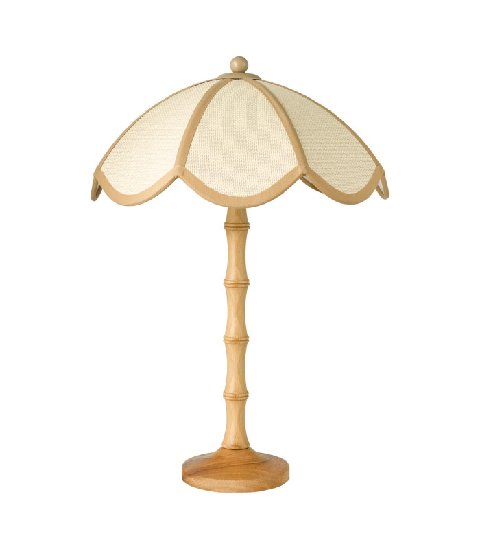 Giuliana Table Lamp Wood with Rattan Shade-7
