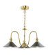 Hadano 3 Light Ceiling Pendant Natural Brass and Antique Pewter-1