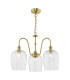 Hadano 3 Light Ceiling Pendant Natural Brass and Glass-1