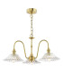 Hadano 3 Light Ceiling Pendant Natural Brass and Glass-1