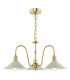 Hadano 3 Light Ceiling Pendant Natural Brass and Matt Taupe-1