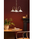 Hadano 3 Light Ceiling Pendant Natural Brass and Matt Taupe-2