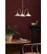 Hadano 3 Light Ceiling Pendant Natural Brass and Matt Taupe-3