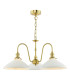 Hadano 3 Light Ceiling Pendant Natural Brass and White Ceramic-1