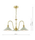 Hadano 3 Light Ceiling Pendant Natural Brass and Matt Taupe-6