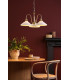 Hadano 3 Light Ceiling Pendant Natural Brass and White Ceramic-2