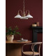 Hadano 3 Light Ceiling Pendant Natural Brass and White Ceramic-3