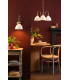 Hadano 3 Light Ceiling Pendant Natural Brass and White Ceramic-4