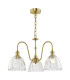 Hadano 3 Light Ceiling Pendant Natural Brass and Glass-1