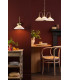 Hadano 3 Light Ceiling Pendant Natural Brass and White Ceramic-4