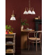 Hadano 3 Light Ceiling Pendant Natural Brass and White Ceramic-5