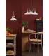 Hadano 3 Light Ceiling Pendant Natural Brass and White Ceramic-5
