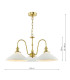 Hadano 3 Light Ceiling Pendant Natural Brass and White Ceramic-6