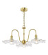 Hadano 3 Light Ceiling Pendant Natural Brass and Glass-1