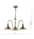 Hadano 3 Light Ceiling Pendant Antique Chrome and Aged Brass-2