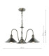 Hadano 3 Light Ceiling Pendant Antique Chrome and Antique Pewter-2