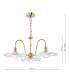 Hadano 3 Light Ceiling Pendant Natural Brass and Glass-6