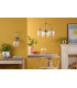 Hadano 3 Light Ceiling Pendant Antique Chrome and Glass-3