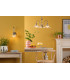Hadano 3 Light Ceiling Pendant Antique Chrome and Glass-2