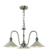 Hadano 3 Light Ceiling Pendant Antique Chrome and Matt Taupe-1