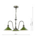 Hadano 3 Light Ceiling Pendant Antique Chrome and Matt Green-2