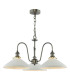 Hadano 3 Light Ceiling Pendant Antique Chrome and White Ceramic-1