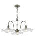 Hadano 3 Light Ceiling Pendant Antique Chrome and Glass-1