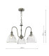 Hadano 3 Light Ceiling Pendant Antique Chrome and Glass-4