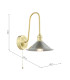 Hadano Wall Light Natural Brass and Antique Chrome-2
