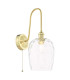 Hadano Wall Light Natural Brass and Glass-1