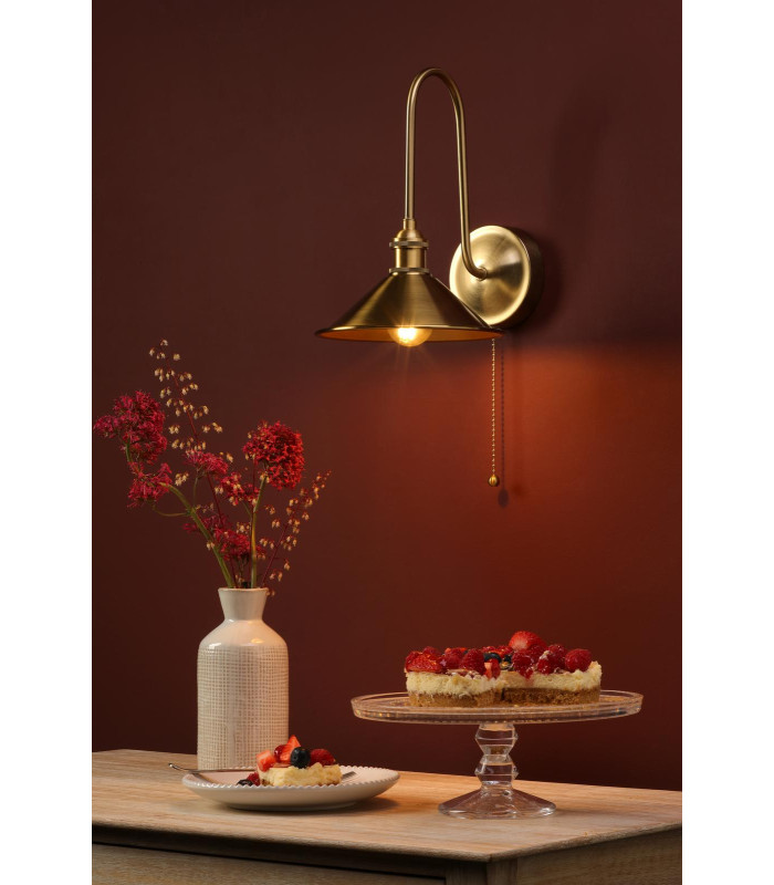 Hadano Wall Light Natural Brass and Aged Brass-4