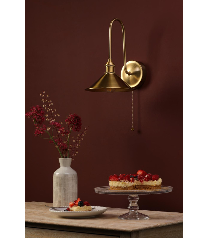 Hadano Wall Light Natural Brass and Aged Brass-5