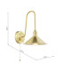 Hadano Wall Light Natural Brass and Aged Brass-6