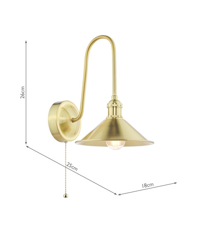 Hadano Wall Light Natural Brass and Aged Brass-6