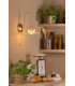 Hadano Wall Light Natural Brass and Glass-2