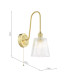 Hadano Wall Light Natural Brass and Ribbed Glass-2