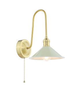 Hadano Wall Light Natural Brass and Matt Taupe-1