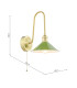 Hadano Wall Light Natural Brass and Matt Green-2