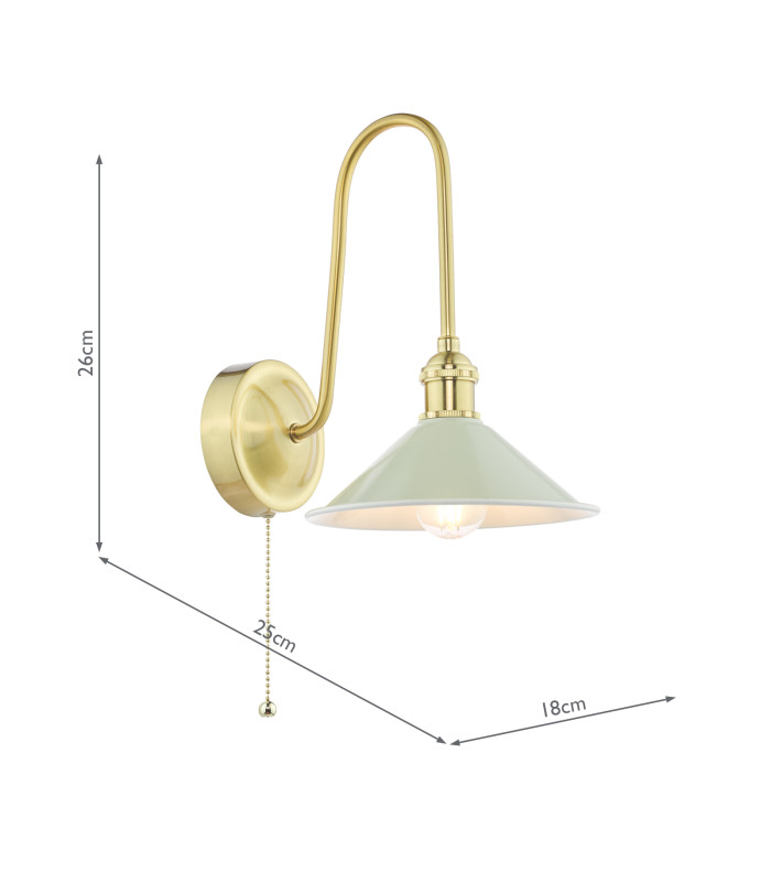 Hadano Wall Light Natural Brass and Matt Taupe-6